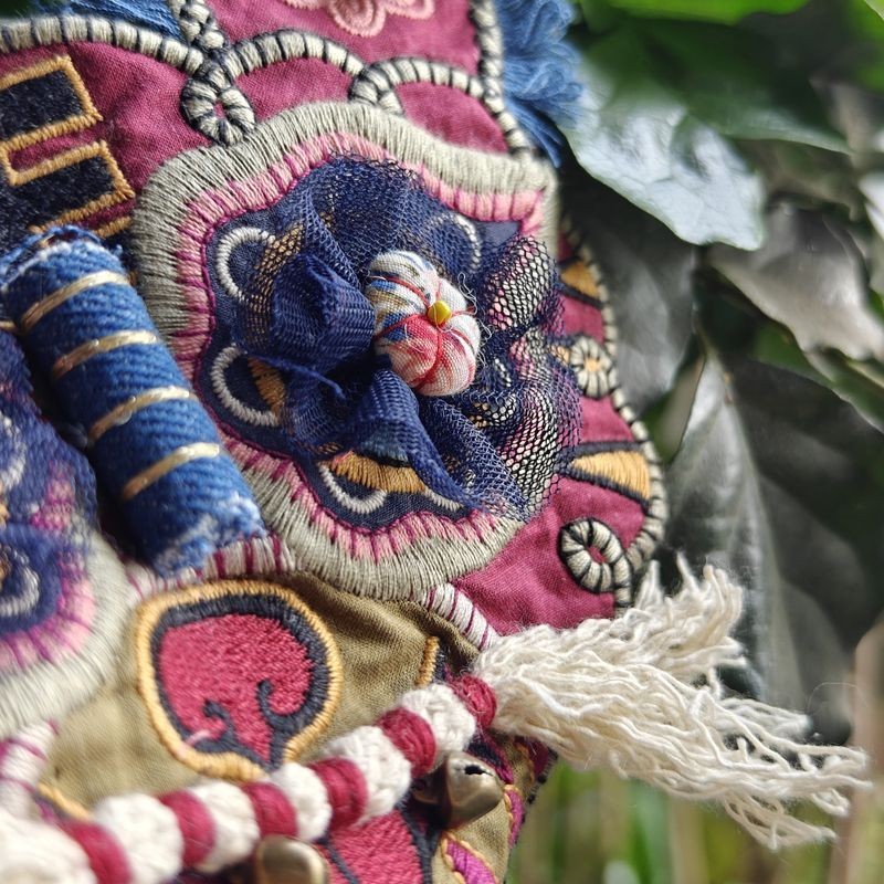 Chinese Vintage Style Embroidery Tiger Head Patch DIY Applique