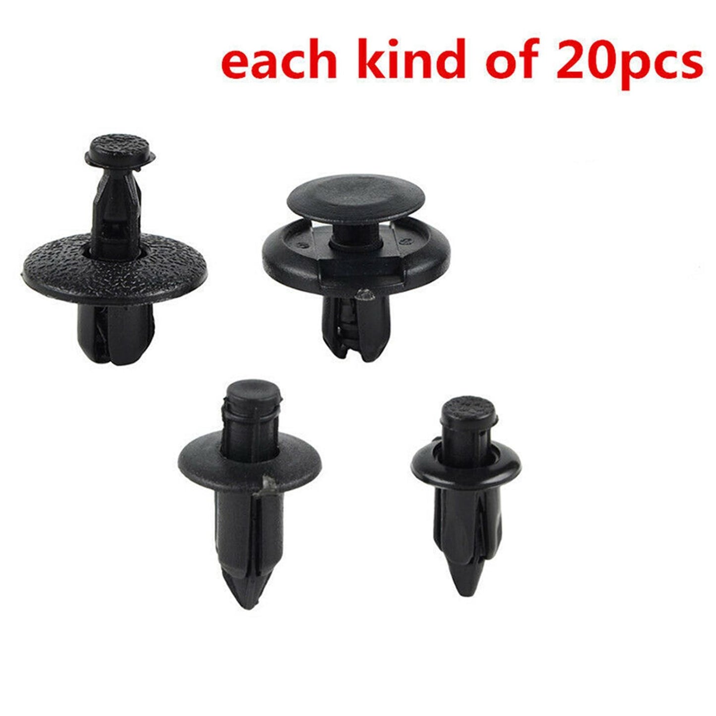 80Pcs Universal Motorcycle ATV Nylon Fairing Bodywork Rivets Pin Kit Set