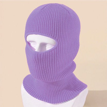 Fashion 1-Hole Ski Hat Knitted Face Cover Winter Butterfly Cloth Sticker