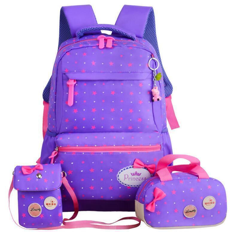 Backpack Girls Kids School Bags 3 Pcs/Set Schoolbag School Rucksack