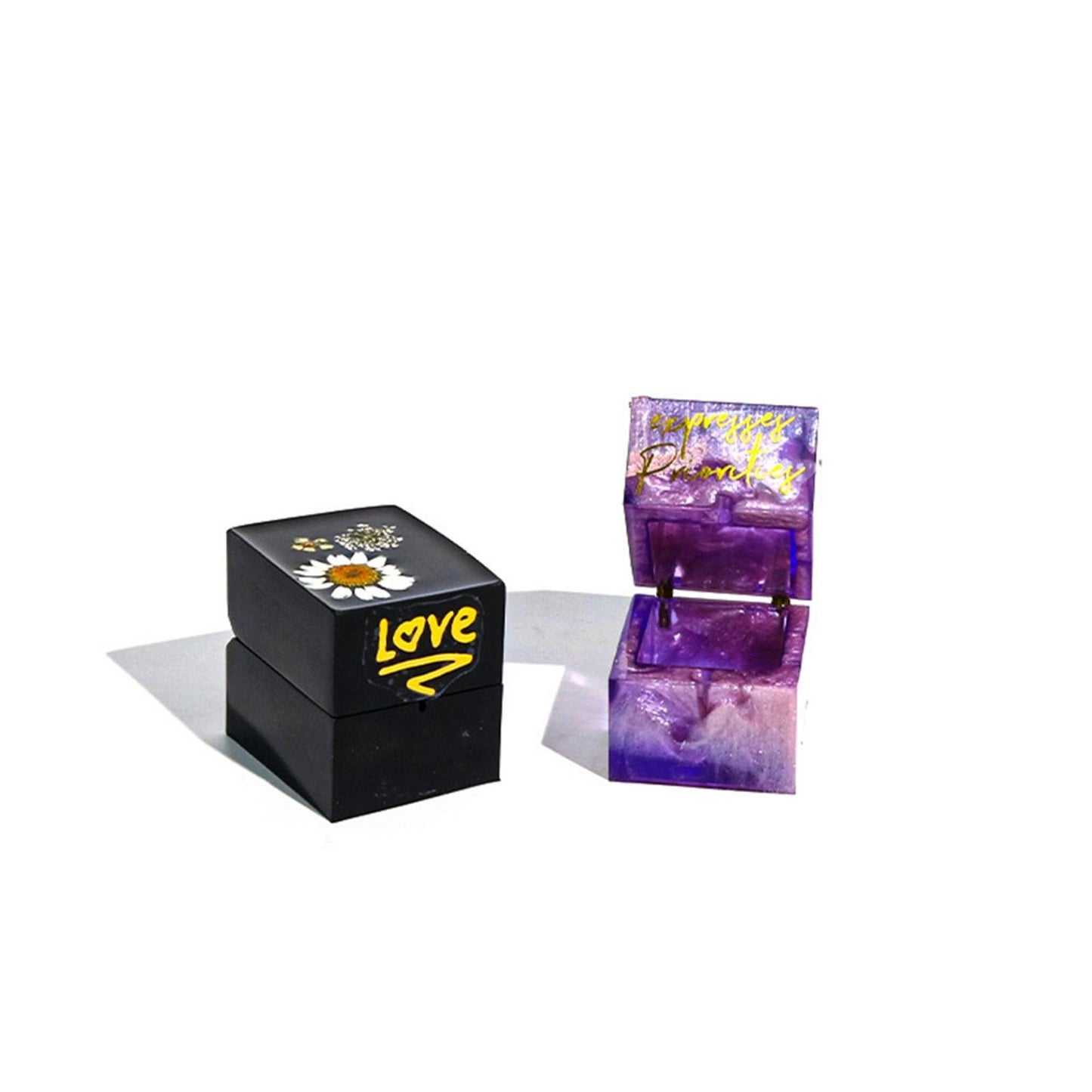 Ring Box Silicone Mold Epoxy Casting Rings Case Holder Mould Resin Craft Tool