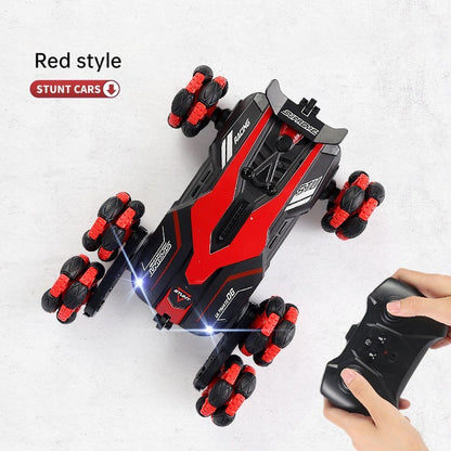 Six-wheel stunt car spray drift four-wheel drive remote control off-road light-5
