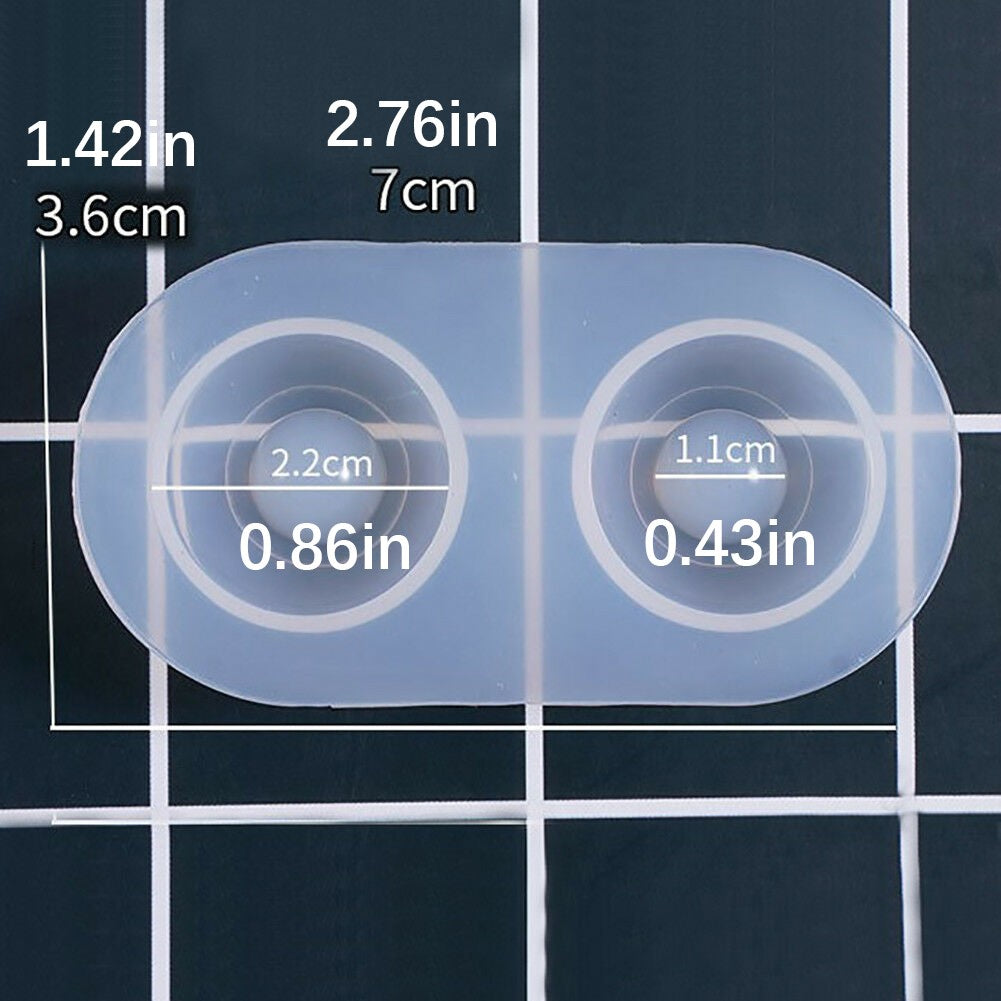 12 Sizes 0.6-2.2cm Multifunctional Clear Silicone Doll Eye Mold Resin DIY Craft