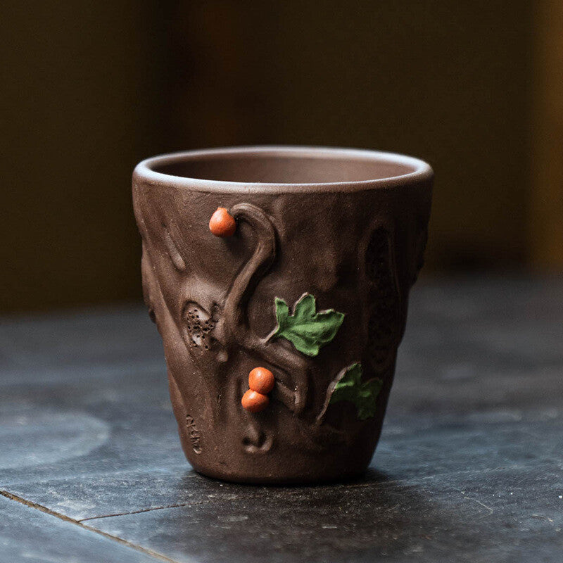 Handmade Tea Cup 80ml Yixing Zisha Purple Clay Kungfu Teacup Creative Master Cup