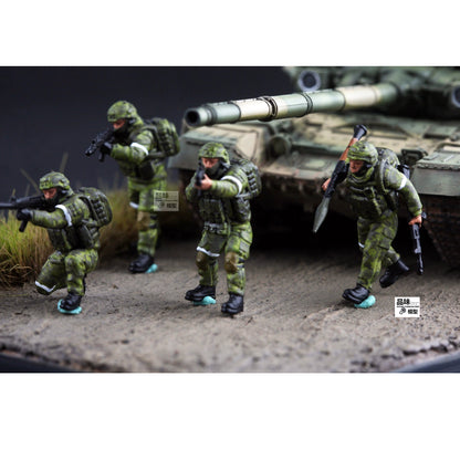 1/72 Homemade Russian Assault Combat Team 7pcs Solider Persons Finished Model