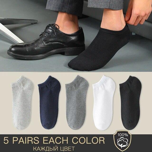 100% Thin Knit Breathable Cotton Boat Socks No Show Casual Fashion EU Size 39-44