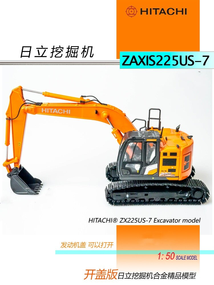 1:50 ZX225US-7 Excavator Construction Machine Equipment Diecast Model Collection