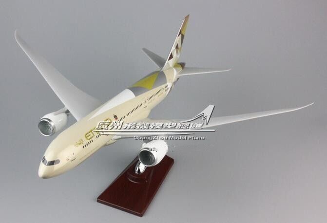 43CM ETIHAD BOEING 787 A6-BLA Passenger Airplane Resin Aircrarft Plane Model