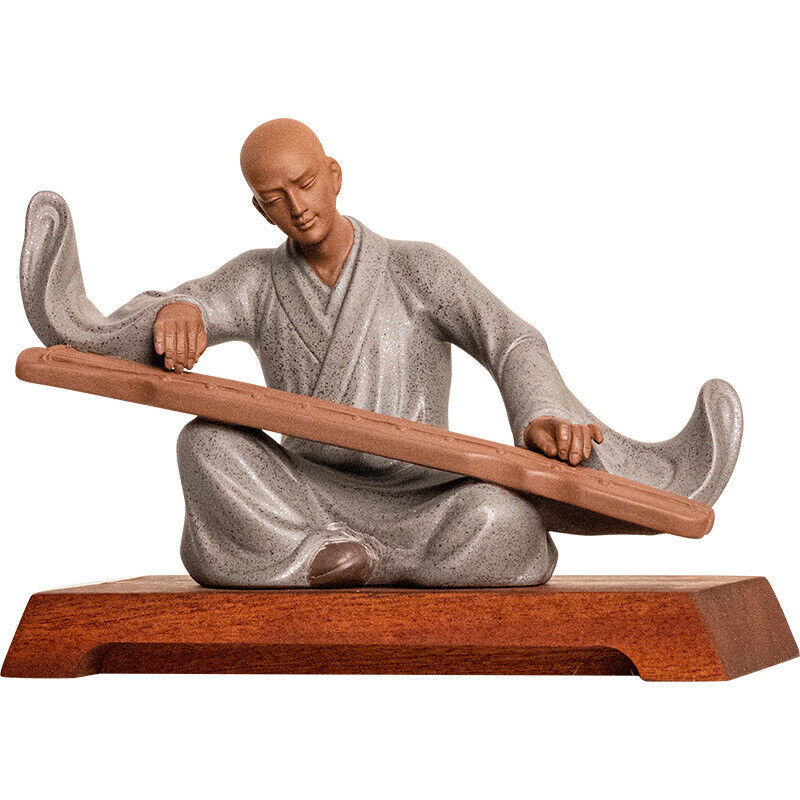 handmade figurine statue purple clay tea pet Zen style artware study decoration