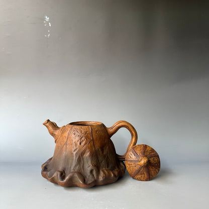 Chinese Yixing Zisha Clay Handmade Exquisite Lotus Leaf Teapot 30530