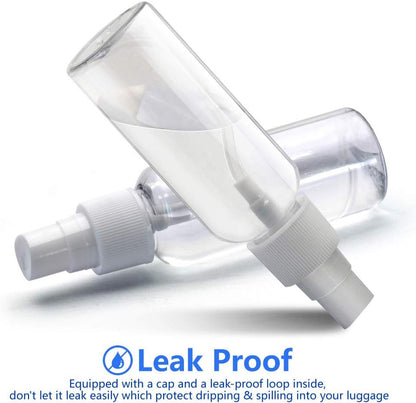 5PCS 30/60ML Travel Spray Bottle Plastic Transparent Perfume Empty Atomizer USA