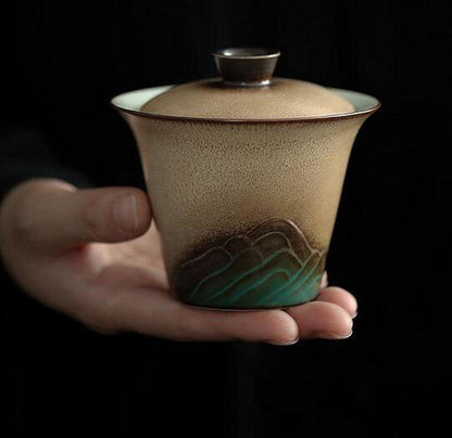100ml Chinese Gaiwan Household Ceramic Kung Fu Tea Set Teacup Bowl Tea Tureen