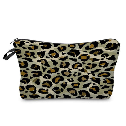 Personalized Pretty Makeup Bag Leopard Print Cosmetic Bags Multifunction Travel