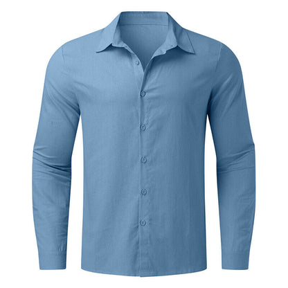 Tops T Shirt Blouse Shirt Tunic Long Sleeve Cotton Linen Long Sleeve Men Baggy