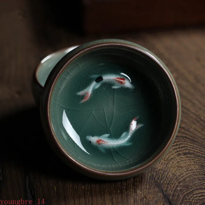 60ml Chinese Longquan Celadon Porcelain China Tea Cup Kung Fu Tea Originality