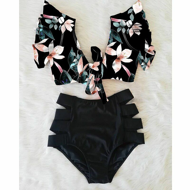 Women Swimsuit Swimwear High Waist Bikini Sexy Push Up Plus Size Bathing Suits