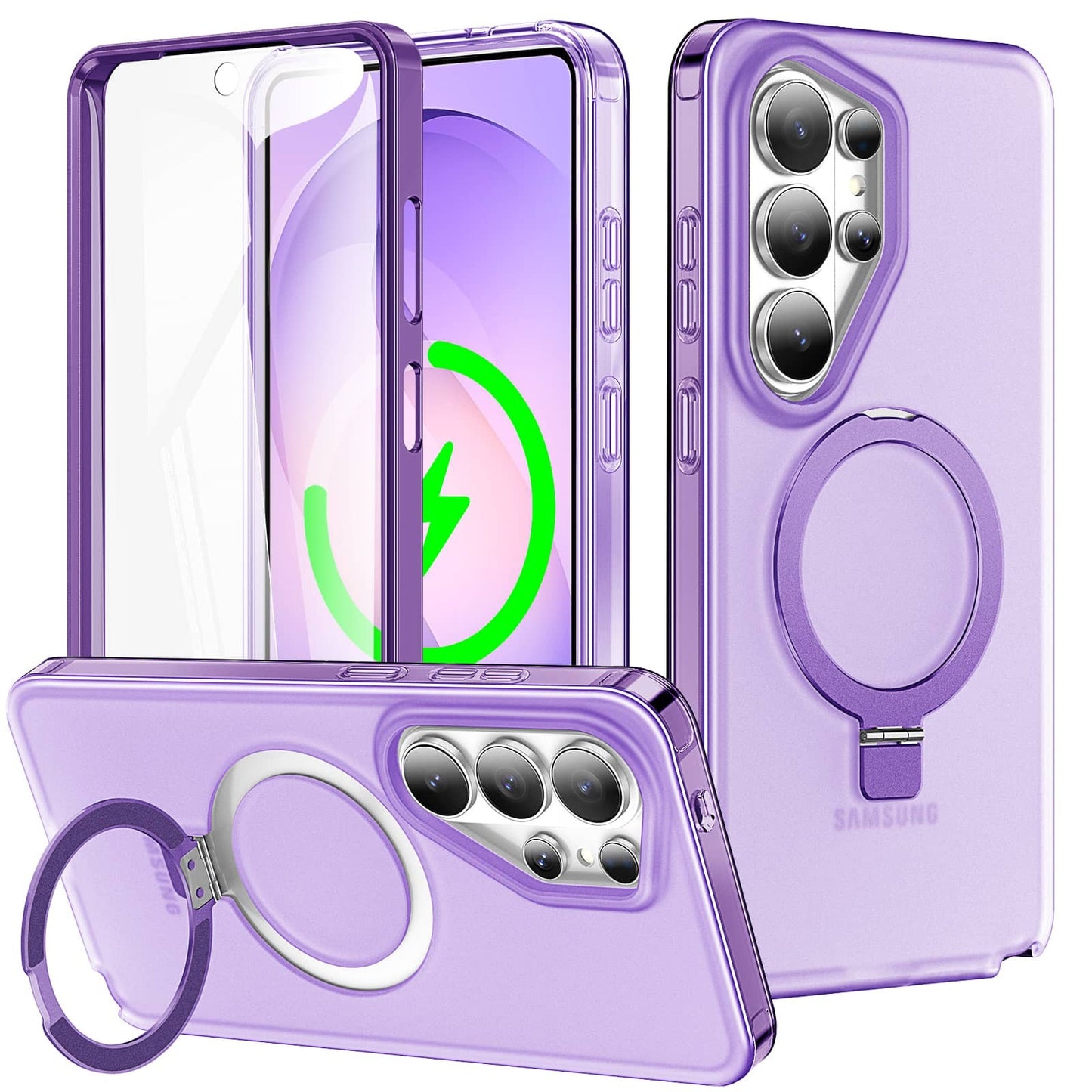 For Samsung Galaxy S26/S26 Ultra/S26 Plus Full Body Case with Magnetic Stand
