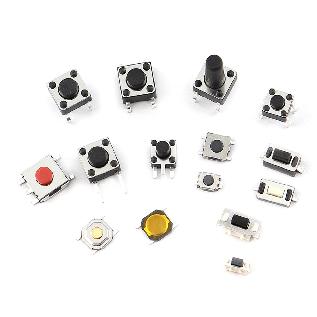 250pcs 25-Type Micro Switch Push Tact Button ON/OFF Touch Button Switch ccdd