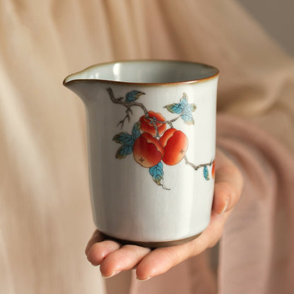 300ml Gong Fu Tea Cup Coffee Mug Vintage Ru Kiln Ceramic Fair Cup Tea Ceremony
