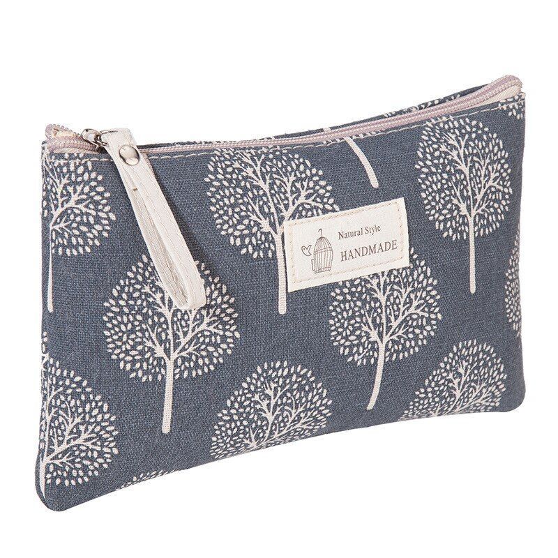 Travel Makeup Bag Organizer Plant Print Makeup Bag Wash Bag Pouch 20*8cm/21*13cm