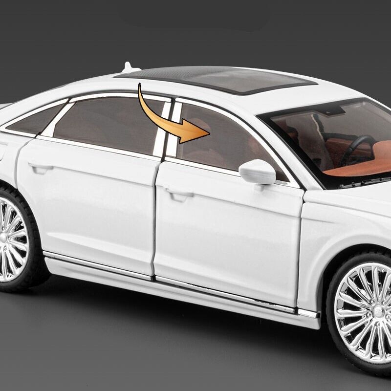1:24 AUDI A8 Diecast Model Car Toy Vehicle Collection Sounds Lights Gift Kids