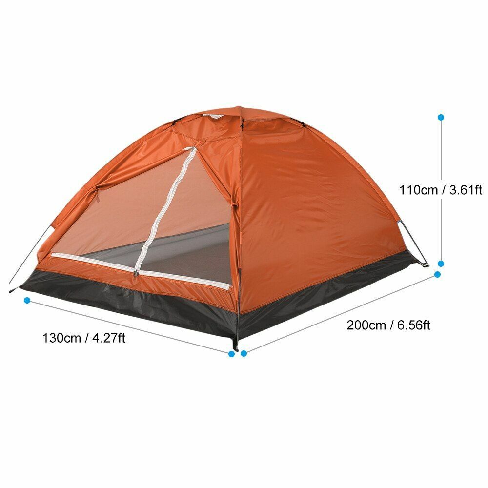 2 Person Beach Tent Ultralight Single Layer Water Resistance Camping Travel Peg