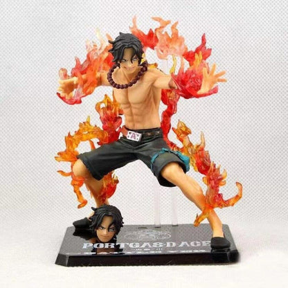 Anime One Piece Portgas D Ace Battle Fire PVC Action Figures Collectible Model