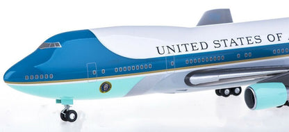 1:200 35CM Hogan USAF BOEING 747-200 Plane Airplane ABS Plastic Aircraft Model