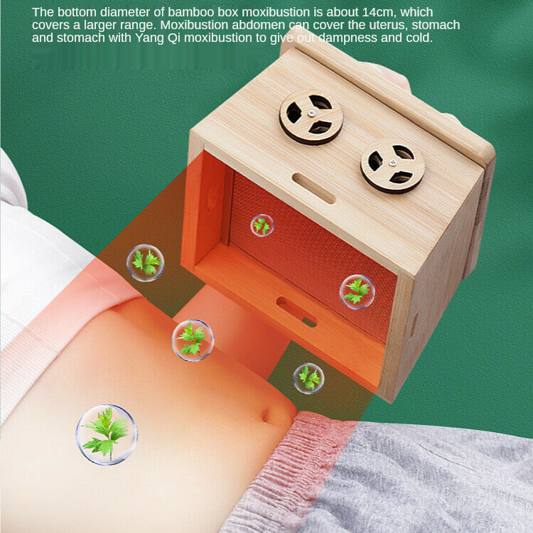 Wooden Moxibustion Box Portable Wormwood Article Tool Moxa Fumigation Tool 艾灸艾条