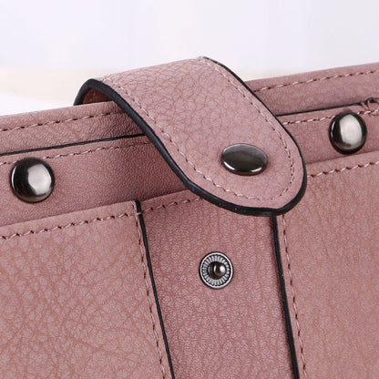 Wallet Simple Retro Rivets Short Wallet Coin Purse Card Holders Handbag Vintage