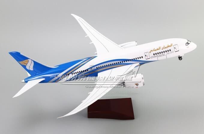 1:130 43CM OMAN AIR BOEING 787 Airplane Plane Landing Gear Resin Aircraft Model