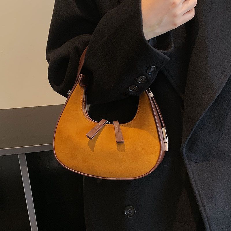 Small Shoulder Bags Vintage Crossbody Bags Armpit Bag Clutch Handbags Zipper 1PC