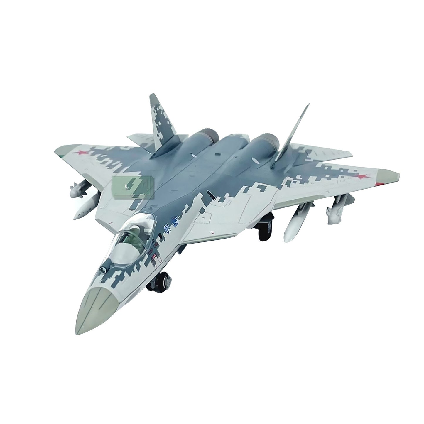 Alloy 1/72 Scale Russian Air Force Sukhoi Su-57 Fighter Model Plane w/ Stand