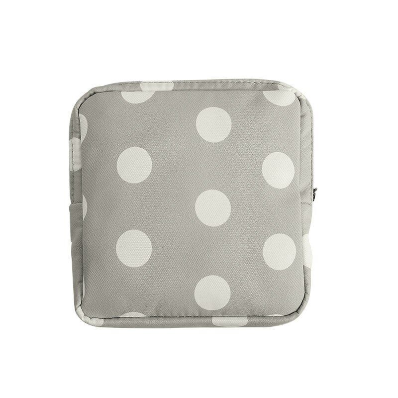 Storage Bag Napkin Pouch Cosmetic Bags Organizer Makeup Purse Nylon Black Travel