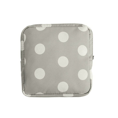 Storage Bag Napkin Pouch Cosmetic Bags Organizer Makeup Purse Nylon Black Travel