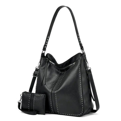 Concealed Carry Purse Crossbody Leather Shoulder Bag Women Handbag Wallet Black