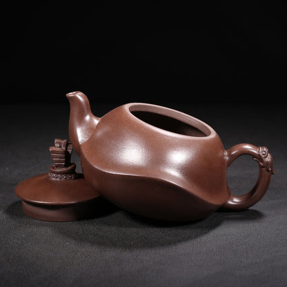 Chinese Yixing Zisha Clay Handmade Exquisite Teapot （一帆风顺 底款：汪寅仙）