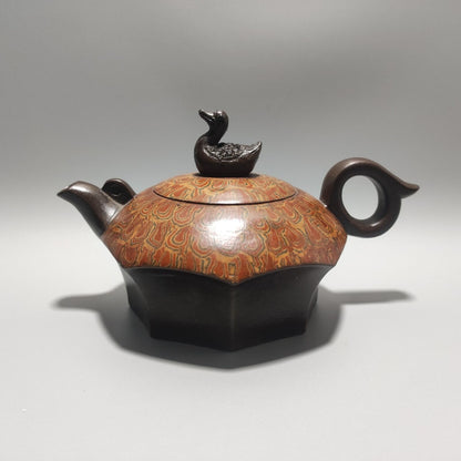 Chinese Yixing Purple Clay Teapot Tea Set Pot Zisha Ceramic Cute Decor Figurine