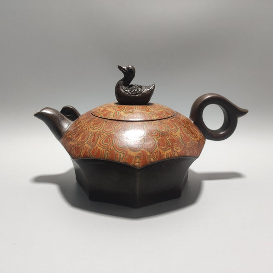 Chinese Yixing Purple Clay Teapot Tea Set Pot Zisha Ceramic Cute Decor Figurine