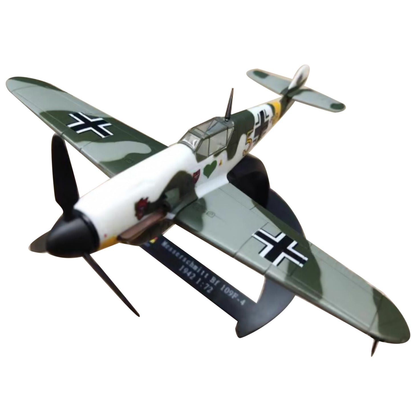 1/72 Scale WWII Germany Messerschmitt Bf-109F-4 Fighter Model Plane Toy Display