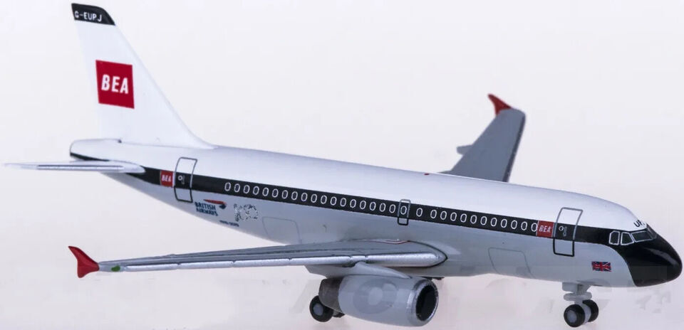 1:500 Herpa BEA BRITISH AIRWAYS AIRBUS A319 Passenger Airplane Diecast Model