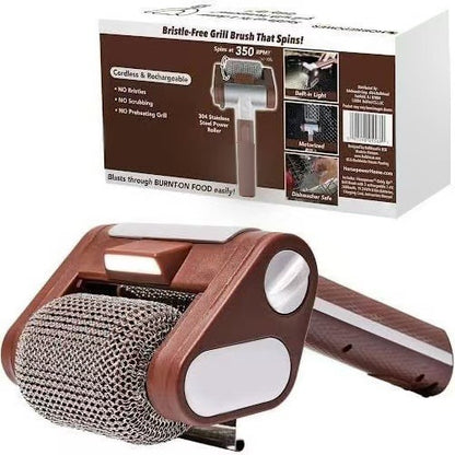 Electric Grill Cleaner Bristle Free, Spinning BBQ Grill Brush