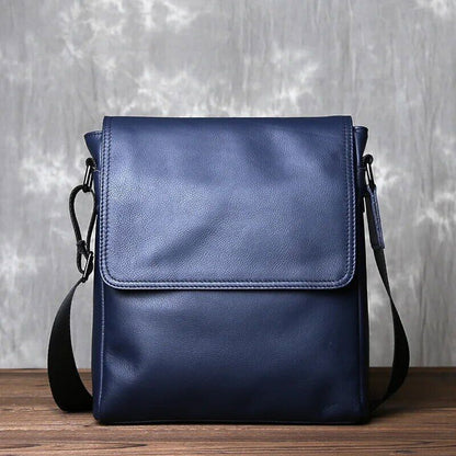 Leather Men's Shoulder Bag Layer Crossbody Bag Backpack