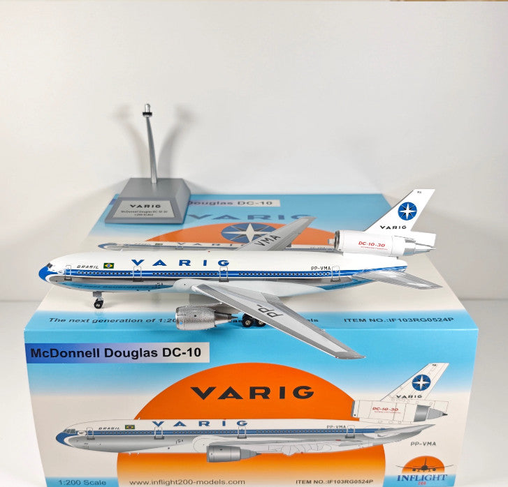 1:200 InFlight VARIG DC-10 PP-VMA Passenger Airplane Diecast Plane Model