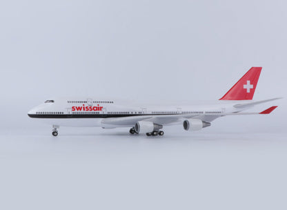 47CM 1:150 Swissair BOEING 747-400 Airplane Landing Gears Resin Aircraft Model