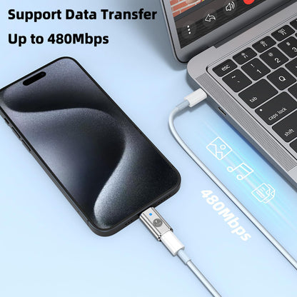 35W USB-C Male to iOS Female Adapter + lanyard For iPhone 15 Pro Max 15 Plus Lot