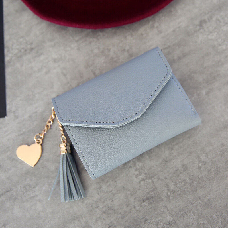 Women Wallet Clamps Purse Cash Clip Billfold Female Card Lady PU Leather Handbag
