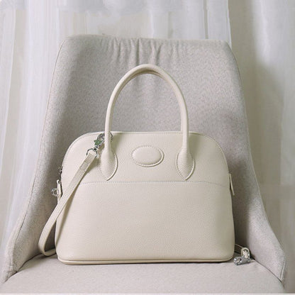 Shell Handbag Cowhide Bag Genuine Leather Crossbody Shoulder Bag S/M/L 18*7*13CM