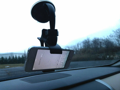Smartphone Holder for Car Windshield, Suction Mount with 360 Degree Rotation