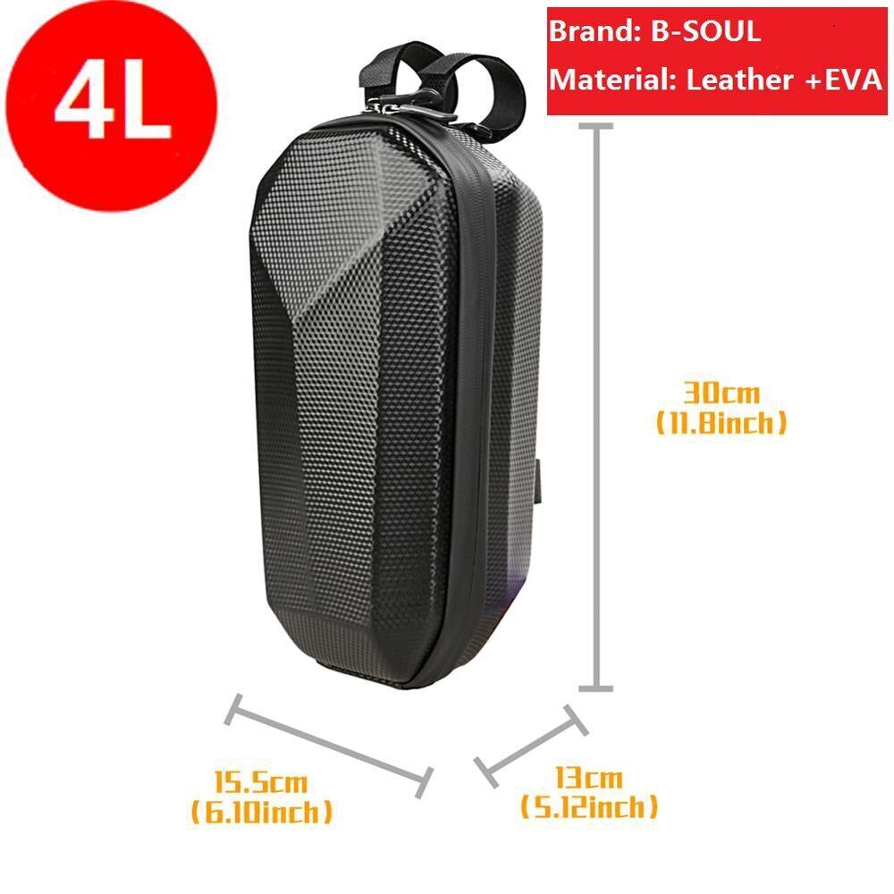 Universal Electric Scooter Handle Bag EVA Hard Shell 3-5L Bicycle 320x180x135 mm